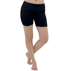 Rich Ebony Lightweight Velour Yoga Shorts by Janetaudreywilson