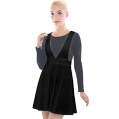 Rich Ebony Plunge Pinafore Velour Dress by Janetaudreywilson