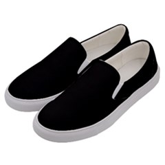 Rich Ebony Men s Canvas Slip Ons by Janetaudreywilson