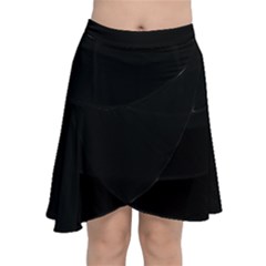 Rich Ebony Chiffon Wrap Front Skirt by Janetaudreywilson