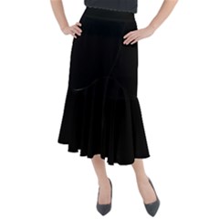 Rich Ebony Midi Mermaid Skirt by Janetaudreywilson