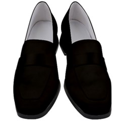 Rich Ebony Women s Chunky Heel Loafers by Janetaudreywilson