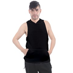 Rich Ebony Men s Sleeveless Hoodie