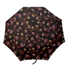 Zombie Eyes Pattern Folding Umbrellas by SpinnyChairDesigns