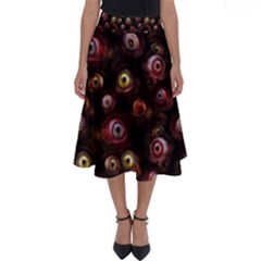 Zombie Eyes Pattern Perfect Length Midi Skirt