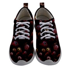 Zombie Eyes Pattern Athletic Shoes by SpinnyChairDesigns