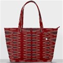 Red Grey Ikat Pattern Back Pocket Shoulder Bag  View1