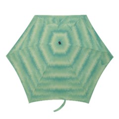 Light Green Turquoise Ikat Pattern Mini Folding Umbrellas by SpinnyChairDesigns