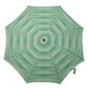 Light Green Turquoise Ikat Pattern Hook Handle Umbrellas (Small) View1