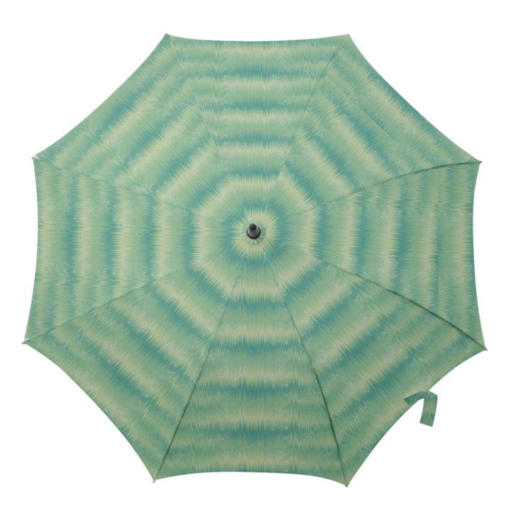 Light Green Turquoise Ikat Pattern Hook Handle Umbrellas (Small)