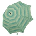 Light Green Turquoise Ikat Pattern Hook Handle Umbrellas (Small) View2