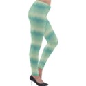 Light Green Turquoise Ikat Pattern Lightweight Velour Leggings View4