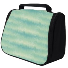 Light Green Turquoise Ikat Pattern Full Print Travel Pouch (big) by SpinnyChairDesigns