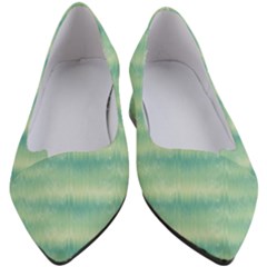 Light Green Turquoise Ikat Pattern Women s Block Heels  by SpinnyChairDesigns