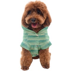 Light Green Turquoise Ikat Pattern Dog Coat by SpinnyChairDesigns