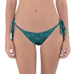 Teal Ikat Pattern Reversible Bikini Bottom by SpinnyChairDesigns