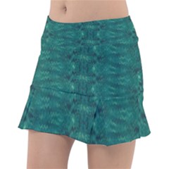 Teal Ikat Pattern Tennis Skorts by SpinnyChairDesigns