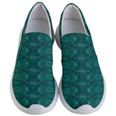 Teal Ikat Pattern Women s Lightweight Slip Ons by SpinnyChairDesigns