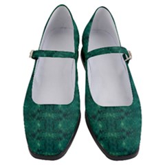 Teal Ikat Pattern Women s Mary Jane Shoes by SpinnyChairDesigns