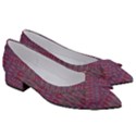 Red Blue Ikat Pattern Women s Bow Heels View3