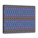 Purple Blue Ikat Stripes Deluxe Canvas 24  x 20  (Stretched) View1