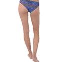 Purple Blue Ikat Stripes Ring Detail Bikini Bottom View2