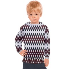 Brown And White Ikat Kids  Hooded Pullover by SpinnyChairDesigns