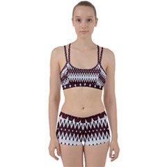 Brown And White Ikat Perfect Fit Gym Set by SpinnyChairDesigns