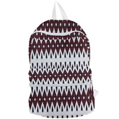 Brown And White Ikat Foldable Lightweight Backpack by SpinnyChairDesigns