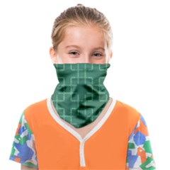 Dark Mint Green Geometric Face Covering Bandana (kids)