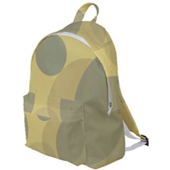 Yellow Grey Large Polka Dots The Plain Backpack by SpinnyChairDesigns