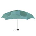 Teal Turquoise Blue Large Polka Dots Mini Folding Umbrellas View3