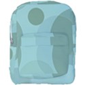 Teal Turquoise Blue Large Polka Dots Full Print Backpack View1