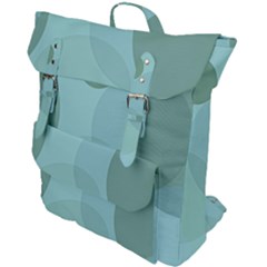 Teal Turquoise Blue Large Polka Dots Buckle Up Backpack by SpinnyChairDesigns