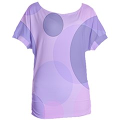 Purple Large Print Polka Dota Women s Oversized Tee by SpinnyChairDesigns