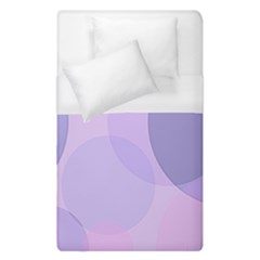 Purple Large Print Polka Dota Duvet Cover (single Size) by SpinnyChairDesigns