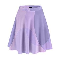 Purple Large Print Polka Dota High Waist Skirt by SpinnyChairDesigns