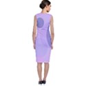 Purple Large Print Polka Dota Sleeveless Velvet Midi Dress View2