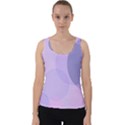 Purple Large Print Polka Dota Velvet Tank Top View1