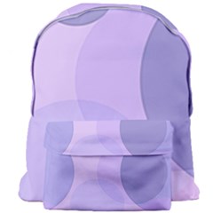 Purple Large Print Polka Dota Giant Full Print Backpack by SpinnyChairDesigns