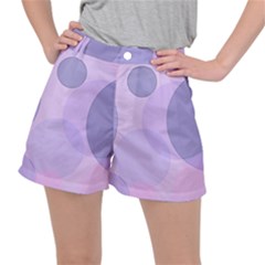 Purple Large Print Polka Dota Ripstop Shorts by SpinnyChairDesigns