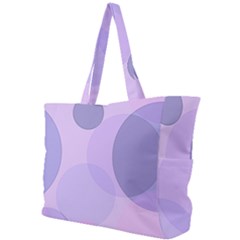 Purple Large Print Polka Dota Simple Shoulder Bag by SpinnyChairDesigns