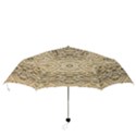 Ecru and Brown Intricate Pattern Folding Umbrellas View3