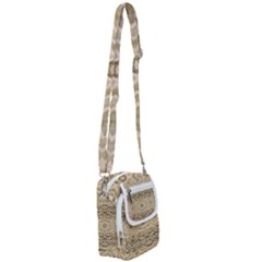 Ecru And Brown Intricate Pattern Shoulder Strap Belt Bag by SpinnyChairDesigns