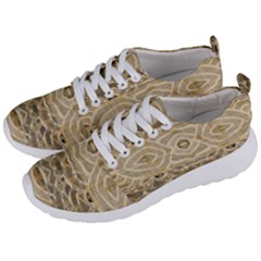 Ecru And Brown Intricate Pattern Men s Lightweight Sports Shoes by SpinnyChairDesigns