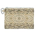 Ecru and Brown Intricate Pattern Canvas Cosmetic Bag (XL) View1