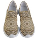 Ecru and Brown Intricate Pattern Women s Lightweight Slip Ons View1