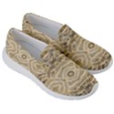 Ecru and Brown Intricate Pattern Women s Lightweight Slip Ons View3