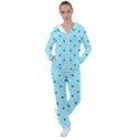 Blue Teal Green Polka Dots Women s Tracksuit View1