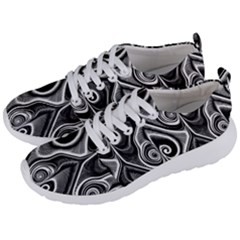 Abstract Black And White Swirls Spirals Men s Lightweight Sports Shoes by SpinnyChairDesigns